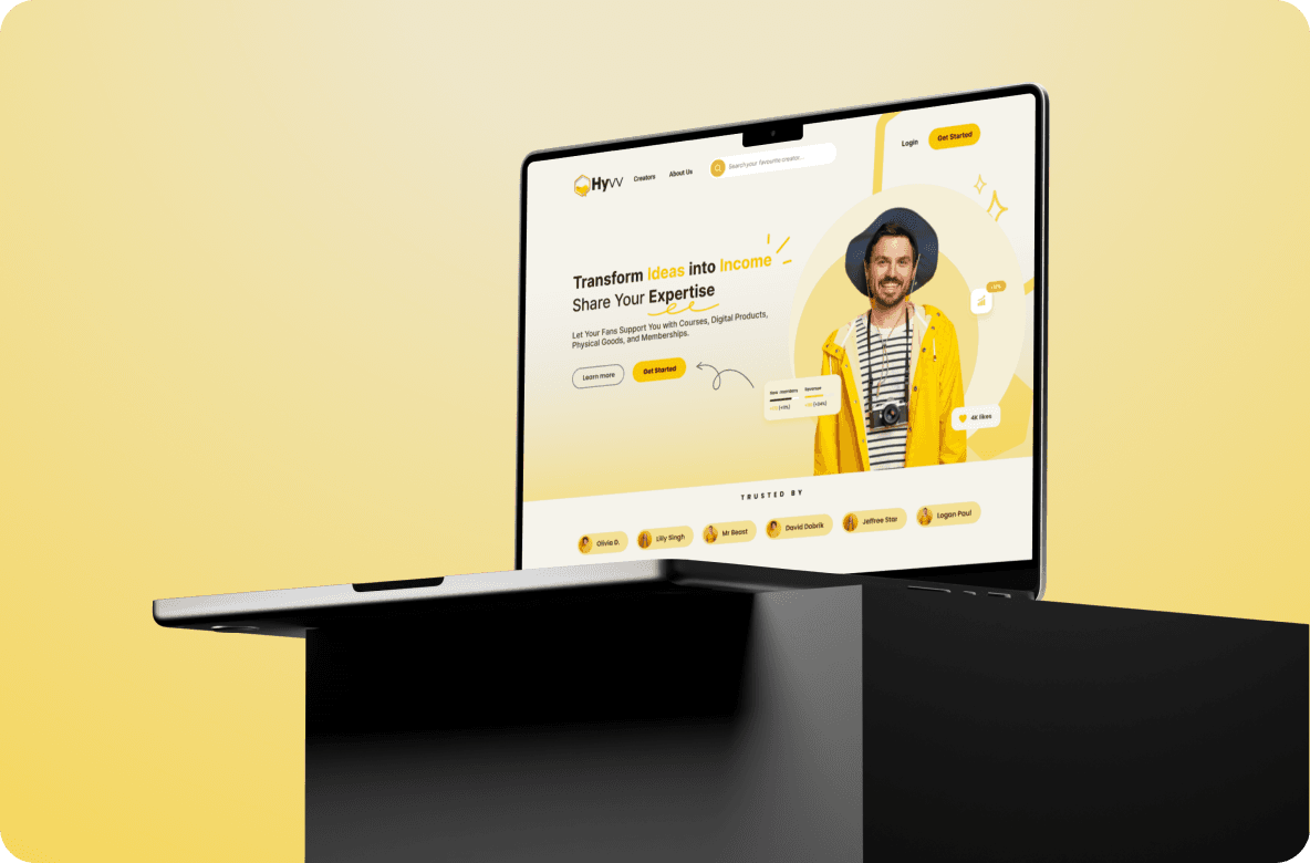 Hyvv landing page